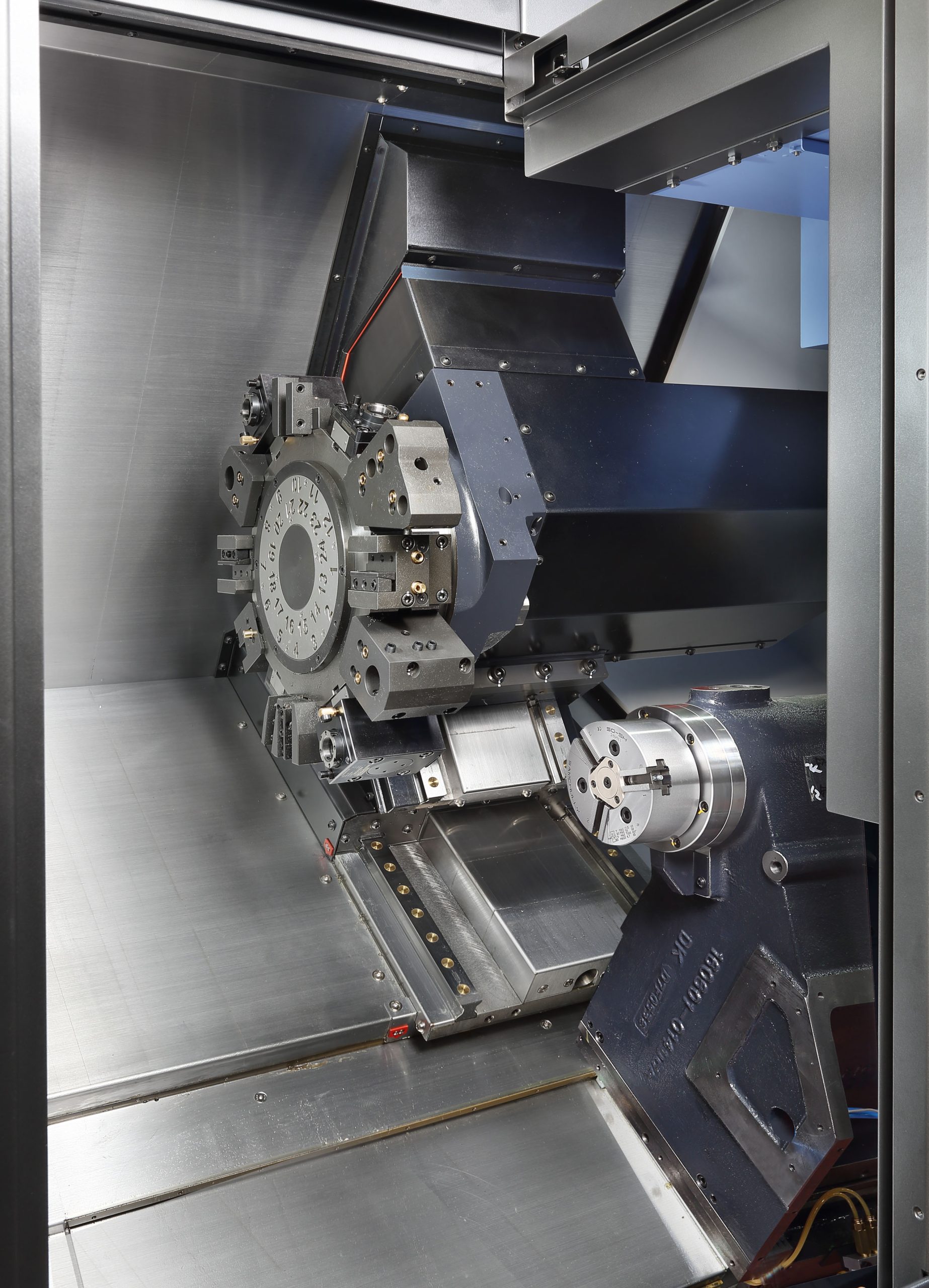 Interior of a Lynx 2100 series lathe